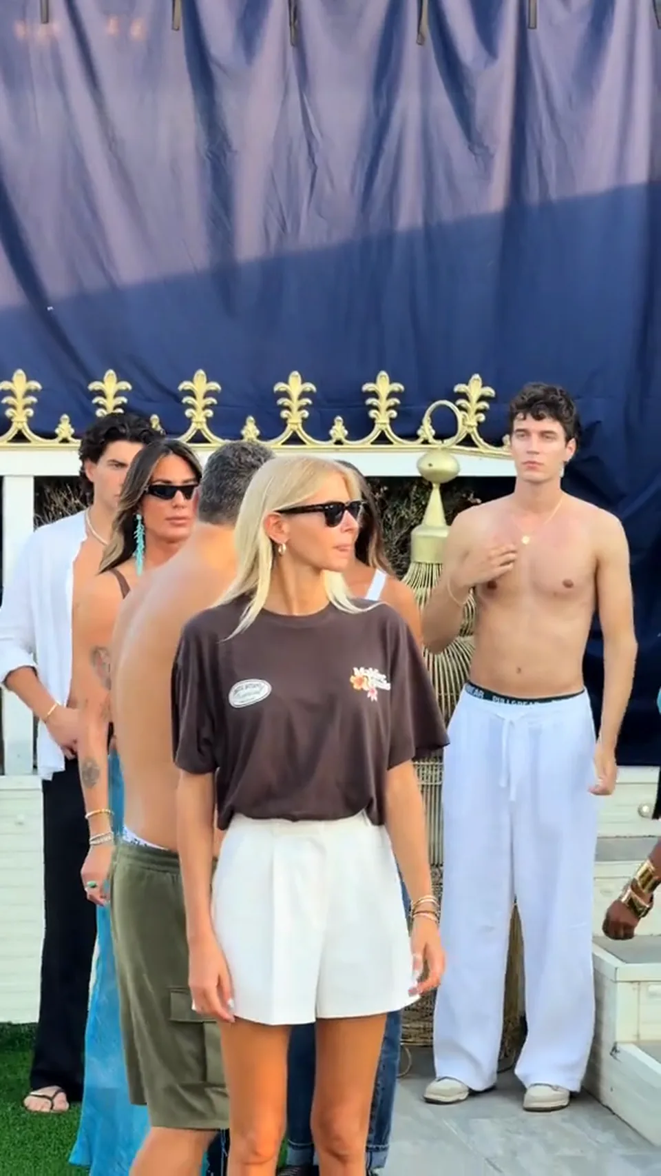 Francesco Scarparo durante la sfilata brand Lido di Spina